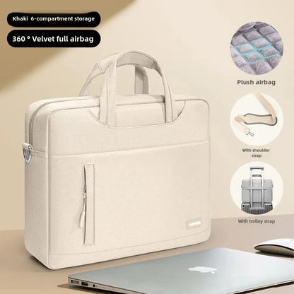 Business Laptop Bag Case - Shoulder Tote Briefcase for 13, 15, 17 Inch MacBook, HP, Huawei, Asus, Dell - Handbag Style