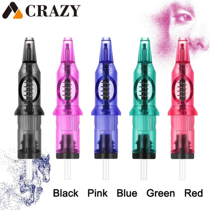 10/5PCS Ballpoint Cartridge Tattoo Needles — Practice Needles for Beginners & Designer Drawing with Tattoo Pen Machine