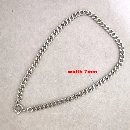 Spring Sailor Clasp Necklace – Stainless Steel Paperclip Link Chain Choker for Women & Men, Geometric PVD Gold Jewelry