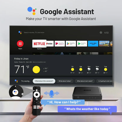 Kinhank G1 Android TV Box – Google Certified 4K Media Player with Netflix, WiFi 6, Dolby Vision, Amlogic S905X4, 4GB+32GB