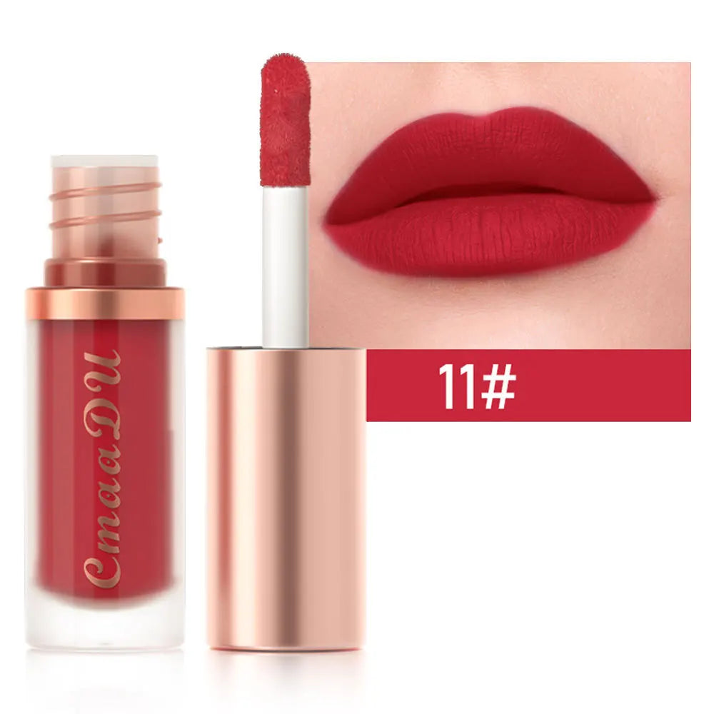 Waterproof Matte Velvet Lip Glaze – Moisturizing, Long-Lasting, Non-Stick Lip Gloss Lipstick Makeup
