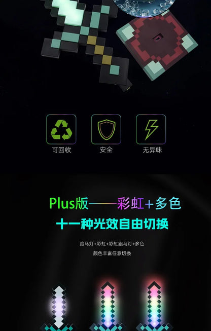 Minecraft Sword Night Light – Color-Changing Table Lamp, Game-Inspired Decorative Gift for Children