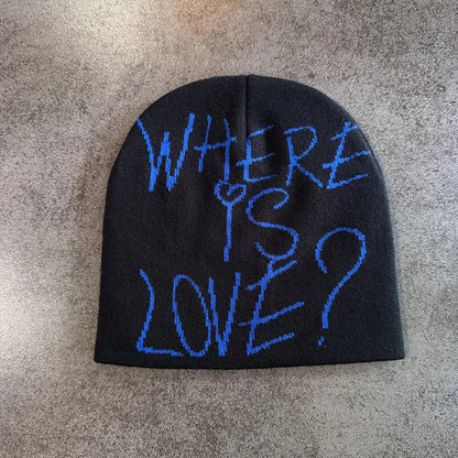 Y2K Letter Knitted Beanie Cap – Unisex Winter Autumn Warm Ski Skullcap, Hip Hop Streetwear Ear Cover Hat for Men & Women