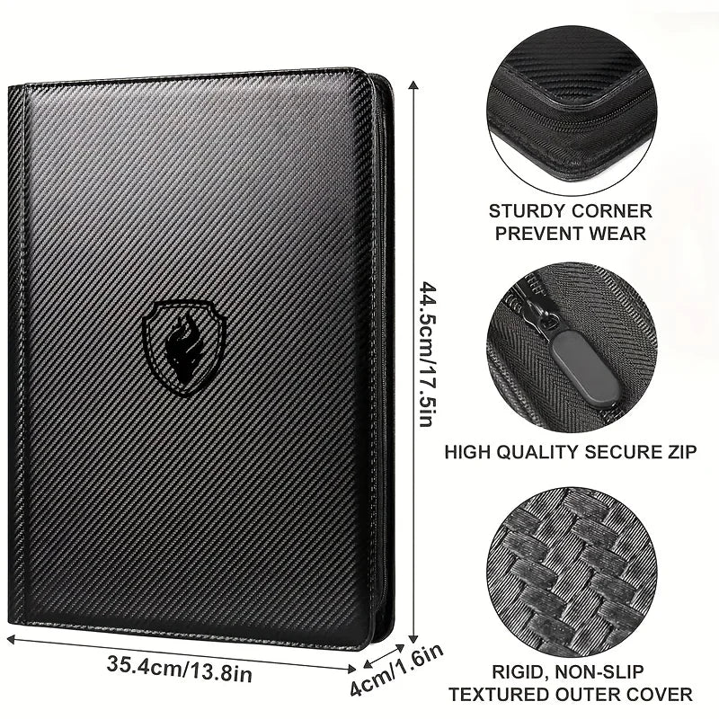 1024-Pocket Trading Card Binder — Premium 16-Pocket Card Holder Album for YuGiOh, MTG & TCG Cards