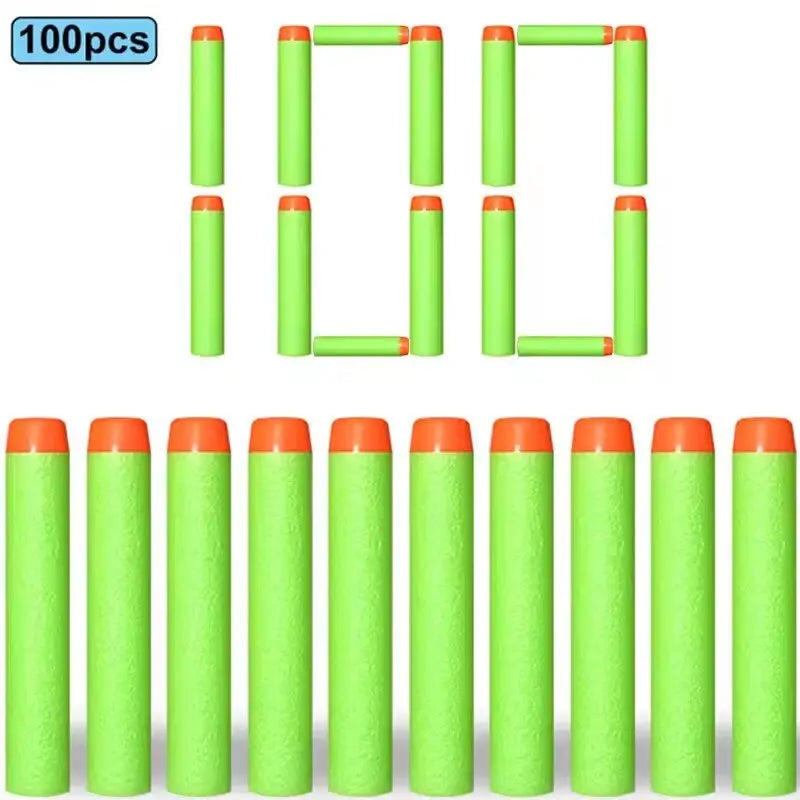 100/50PCS 7.2cm Foam Refill Darts for Nerf N-Strike Elite Blasters – Soft Bullet Toy Gun Accessories for Kids