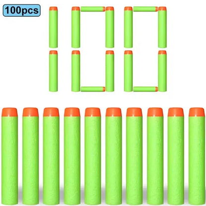 100/50PCS 7.2cm Foam Refill Darts for Nerf N-Strike Elite Blasters – Soft Bullet Toy Gun Accessories for Kids