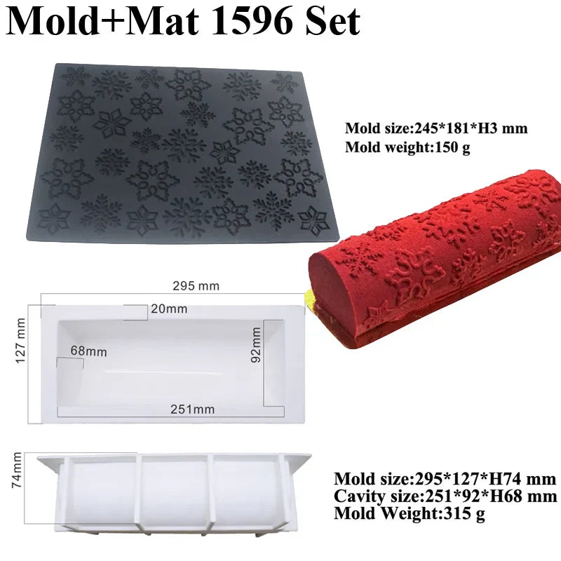 Christmas Silicone Cake Molds — Tree, Snowflake & Hat Shapes for Mousse, Chocolate & Holiday Baking
