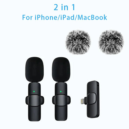 Wireless Lavalier Microphone – Portable Mini Audio & Video Recording Mic for iPhone, Android, PC & Cameras