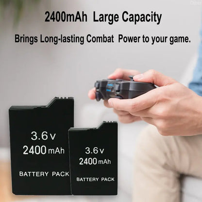 10PCS 3.6V 2400mAh Li-ion Rechargeable Battery for Sony PSP2000/3000