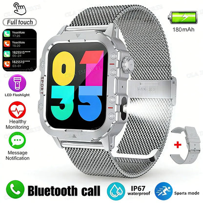 Military Smart Watch HT30 - Outdoor Sports Fitness Tracker with GPS & Bluetooth Calls