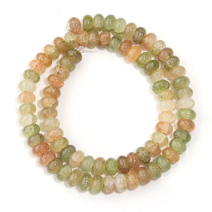 5x8mm Natural Abacus Rondelle Beads - Glass Wheel Loose Charms for DIY Bracelets & Jewelry Making Supplies