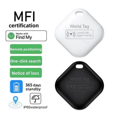 Mini Tracking Device for Apple Find My — Smart iTag Bluetooth GPS Tracker for Keys, Child, Pet & Car, iOS Compatible