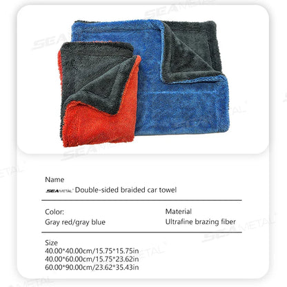 SEAMETAL 1200GSM Microfiber Car Towel – Ultra-Soft Heavy-Duty Drying & Detailing Cloth