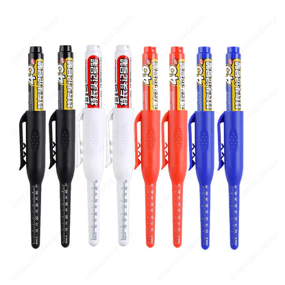 Carpenter Marker Pens — 45mm Long Nib Head, Hole Marker for Woodworking, 100-1PCS White/Black/Blue/Red Hand Tools