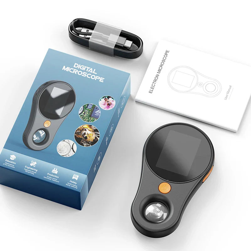 2.0 Inch 500X Digital Microscope - 1080P Video Coin Microscope with Magnifying Glass & 8 LEDs, for Electronics Repair, Windows/Mac
