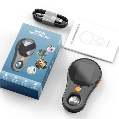 2.0 Inch 500X Digital Microscope - 1080P Video Coin Microscope with Magnifying Glass & 8 LEDs, for Electronics Repair, Windows/Mac