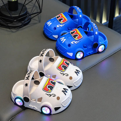 Kids Glowing Summer Slippers - Two-Way Wear Anti-Slip Sandals for Boys and Girls
