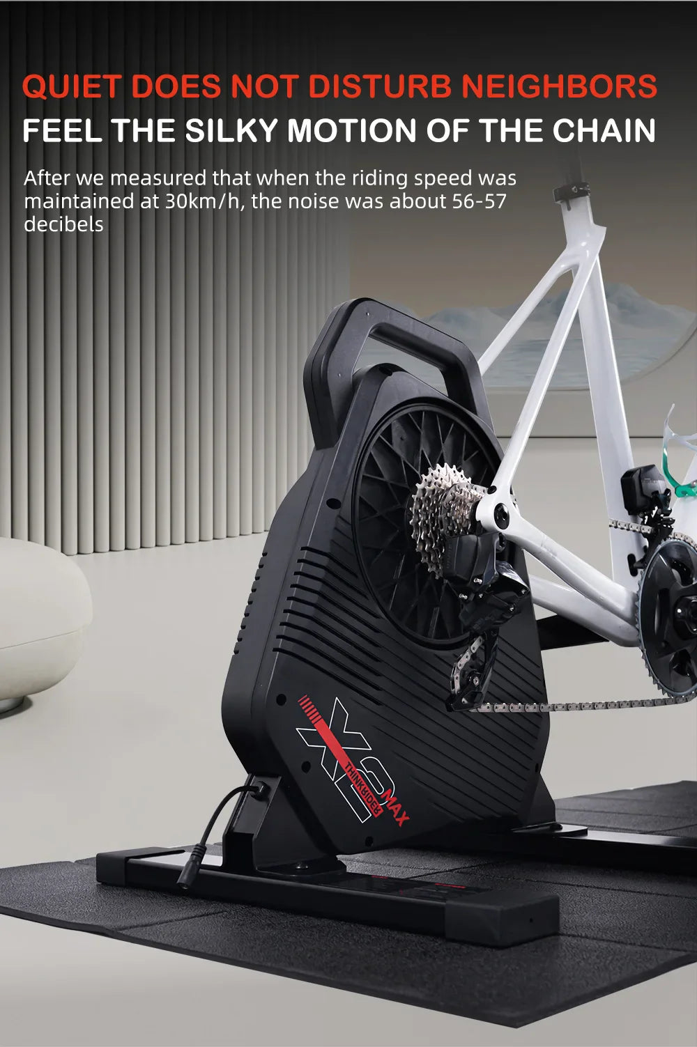 ThinkRider X2Max Smart Bike Trainer — MTB & Road Bicycle Home Trainer with Built-In Power Meter