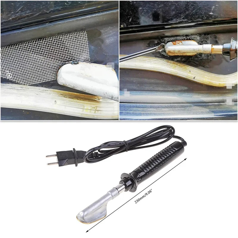Electric Soldering Iron with Flat Tip Plastic Handle | Handheld Plastic Welding Machine for Car Bumper Repair