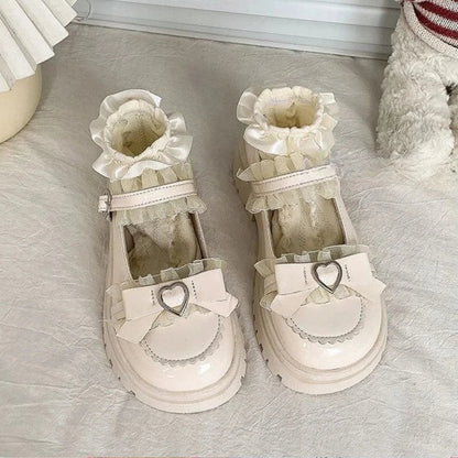 JK Lolita Platform Loafer Shoes - Y2K Kawaii School Girl Fashion Pumps