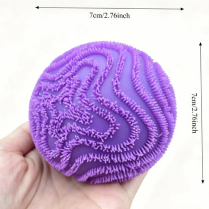 Fuzz Ball Squishy Vent Ball Fidget Toy – Textured Stress Relief Anti-Anxiety Squeeze Toy for Adults