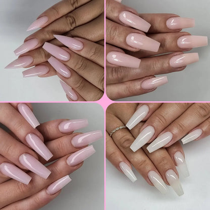 15ml Solid Nail Extension Gel – Poly Acrylic Crystal Gel in Naked Color, UV/LED Quick Build & Nail Extension Polish