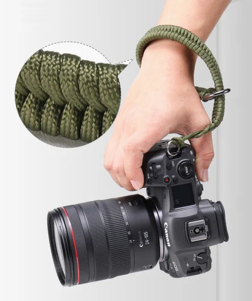 Camera Wrist Strap Hand Grip – Paracord Braided Strap for Pentax, Panasonic, Canon DSLR Cameras Accessories