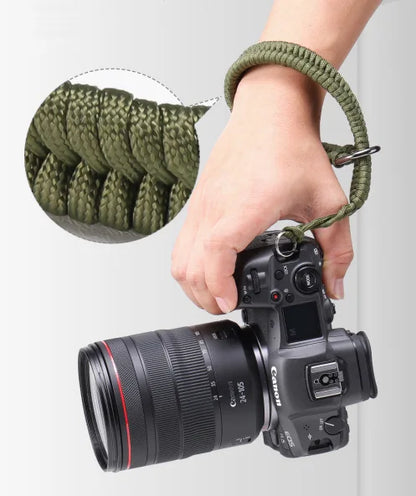 Camera Wrist Strap Hand Grip – Paracord Braided Strap for Pentax, Panasonic, Canon DSLR Cameras Accessories