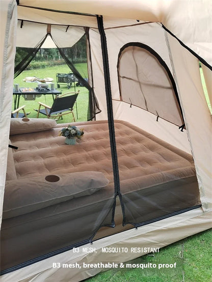 Lohascamping Large Camping Air Tent – Inflatable One-Touch Dome Shelter for 4-5 People, Family Hiking & Outdoor Use