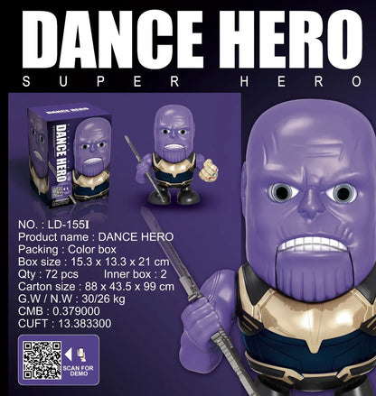 Marvel Iron Man Dance Action Figure – LED Light Singing Robot, Spiderman & Avengers Superhero Toy, Kid’s Christmas Gift