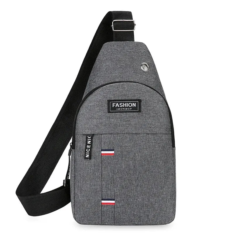 Men's Chest Bag - One Shoulder Crossbody with Large Capacity, Outdoor Sports and Leisure Fashion Small Shoulder Bag