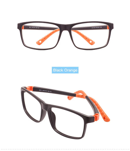 Colorful TR90 Rectangular Full-Rim Glasses Frame – Flexible, Comfortable & Durable Optical Frame for Boys and Girls Prescription Lenses
