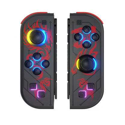 BT 5.2 Wireless Switch Joy Controller — L/R RGB LED Gamepad for Nintendo Switch/OLED/Lite with Dual Vibration & 6-Axis