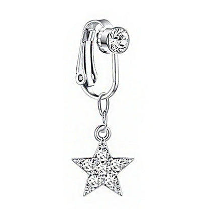 Faux Snake Belly Ring – Fake Clip-On Umbilical Navel Piercing, Belly Button & Cartilage Body Jewelry