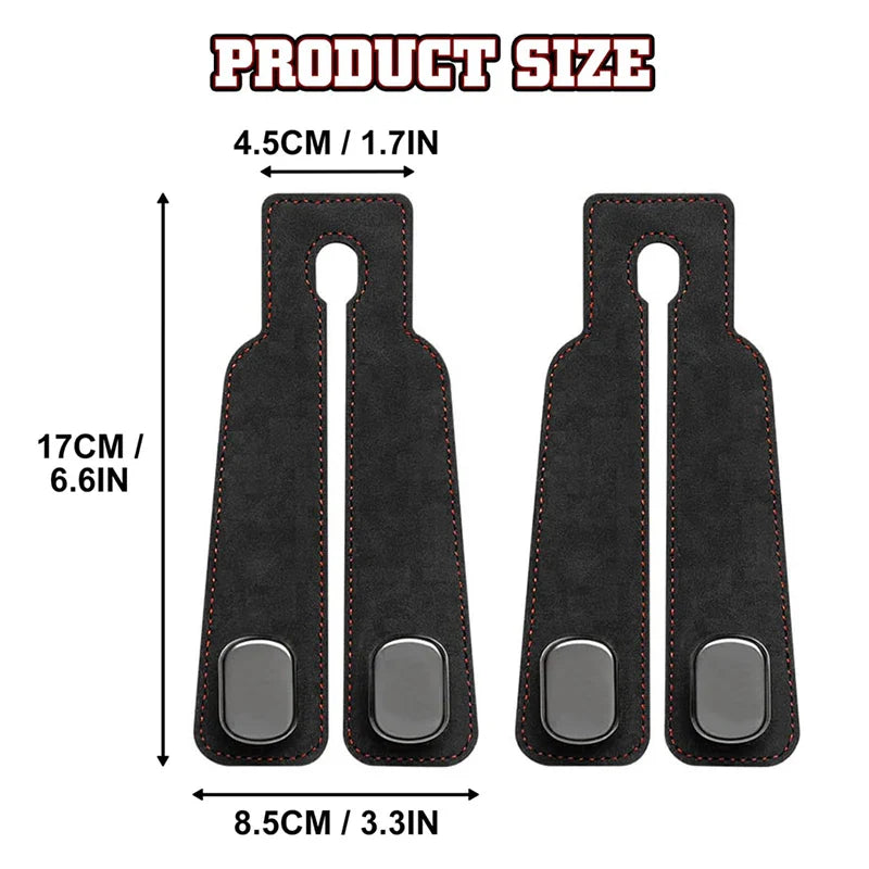 2-in-1 Car Rear Seat Hook – Universal Headrest Hanger Clip, Double Hook Storage for Car Interior Accessories