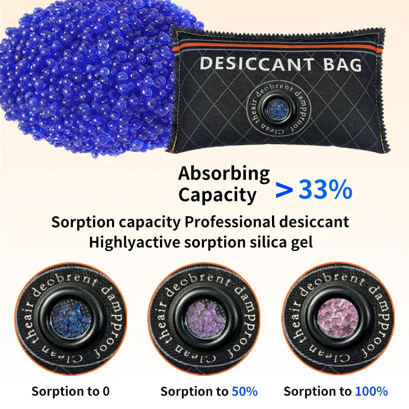 Car & Home Dehumidifier Bag – Reusable Silica Gel Moisture Absorber for Wardrobe, Shoes, Cabinets