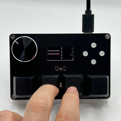 SayoDevice O3C++ OSU Keyboard | 4+4 Keys with OUTEMU Magnetic Pink Switches, Rapid Trigger, Knob & Screen, Copy Shortcut