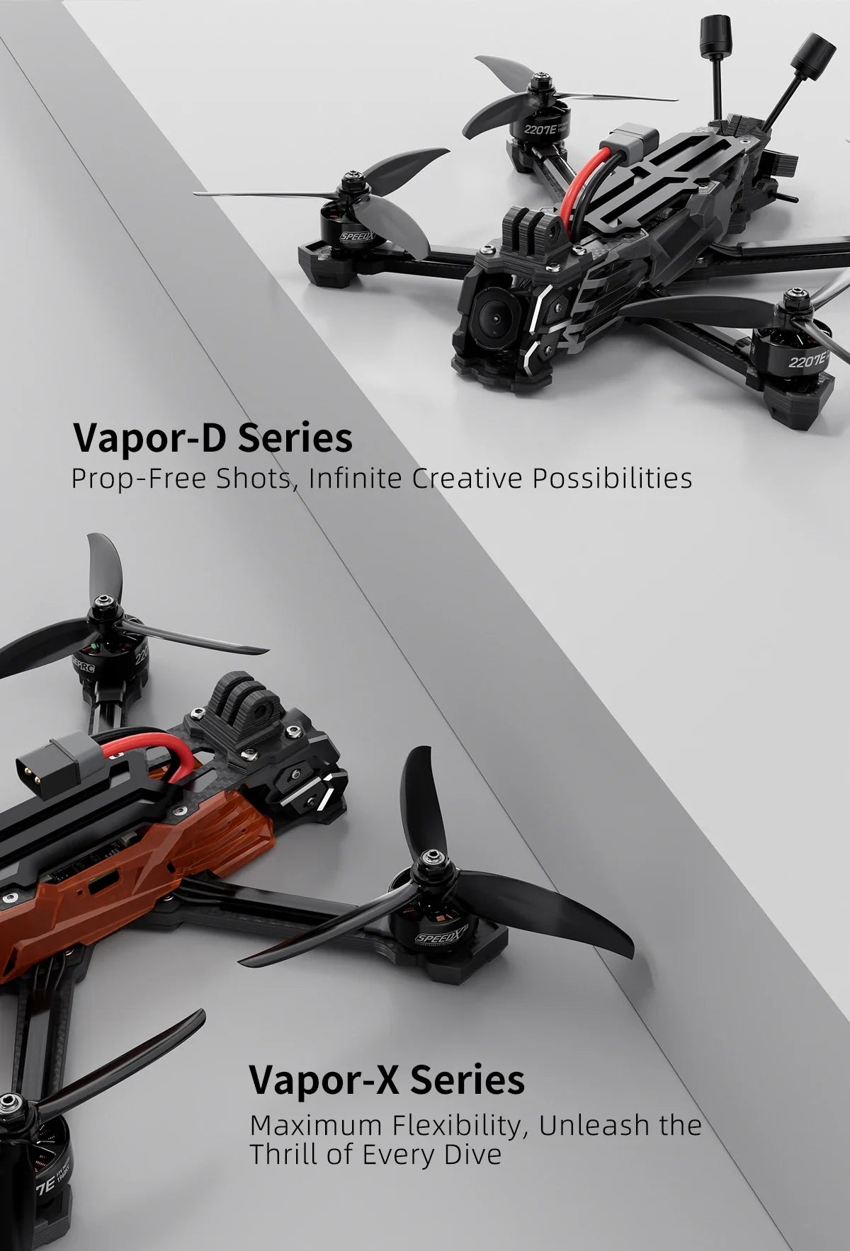 GEPRC Vapor-X5 D5 HD FPV Drone 5" – 4K 120fps Recording, O4 Air Unit, 2207E 1960KV Motor, Freestyle Quadcopter