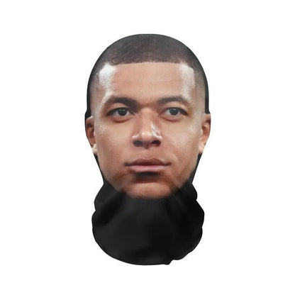 3D Funny Pattern Mesh Face Mask with Ronaldo Design – UV Protection Party & Cosplay Head Cover