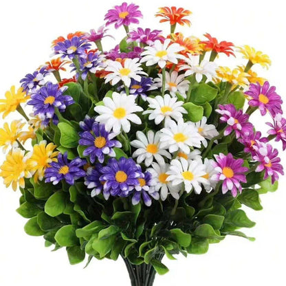 1/5pcs Artificial Silk Daisy Flowers – Wedding Wreath, Home & Table Decor, Fake Plants for Festival, Yard & DIY Crafts