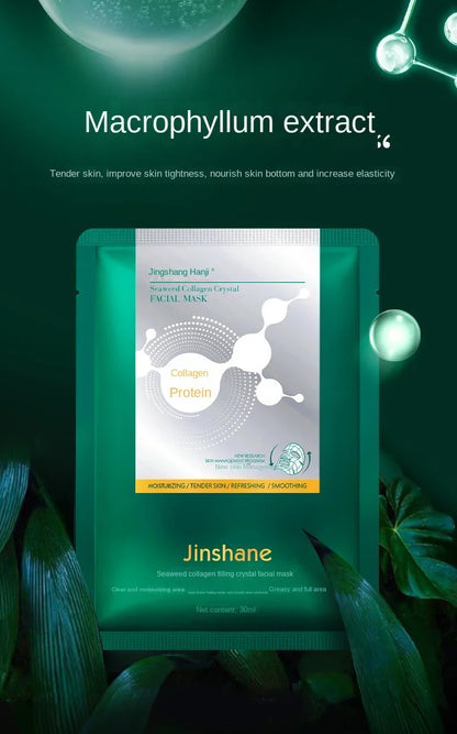 5pcs 30ml Seaweed Collagen Crystal Mask - Tiktok Hot Sale Replenishing Fruit Jelly Skin Care Masque