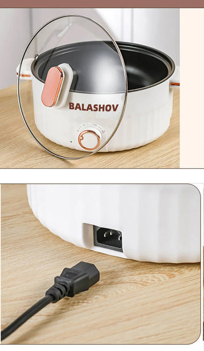 Electric Multi-Cooker Hot Pot – Double Layer Soup & Frying Cooker for Dormitory/Home with EU/US Plug