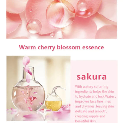 Sakura Essence Cherry Blossom Facial Cream — Moisturizing, Softening & Hydrating Skincare for Dry, Rough Skin
