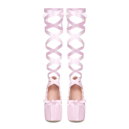 Chunky Heel Lolita Platform Pumps – Cute Ankle Strap Statement Shoes for Parties & Themed Events, Size 47