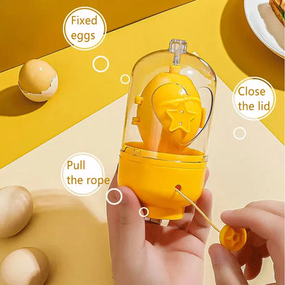 Newest Handheld Egg Scrambler - Food-Grade Silicone Manual Egg Mixer and Spinner for In-Shell Hard Boiled Eggs