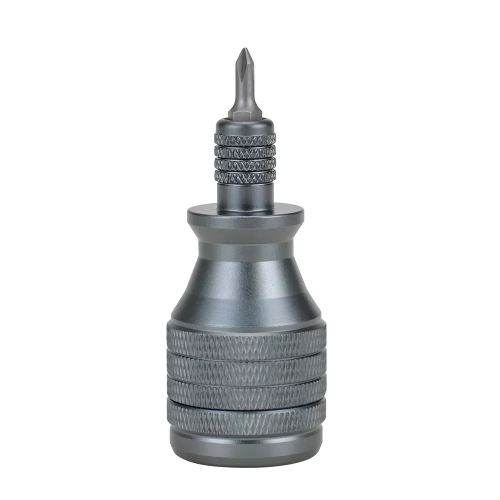 Mini Titanium Screwdriver Set — 7-in-1 Magnetic 1/4" S2 Alloy Steel Drill Bit EDC Repair Tool