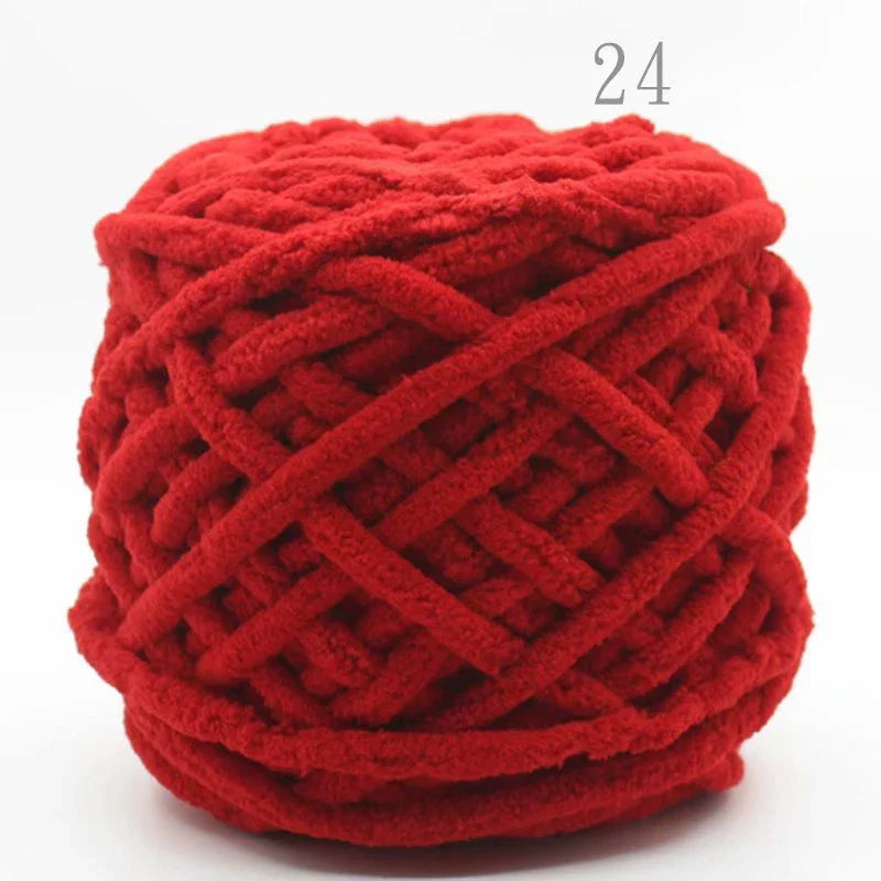 3PCS 300g Soft Chenille Knitting Yarn – Thick Ice Strip Cotton Wool Yarn for DIY Handmade Blankets, Scarves & Craft Projects