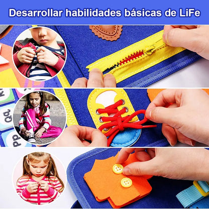 Montessori Busy Board for Toddlers – Sensory Toy for Preschool Learning & Fine Motor Skills, Travel Activities for Boys