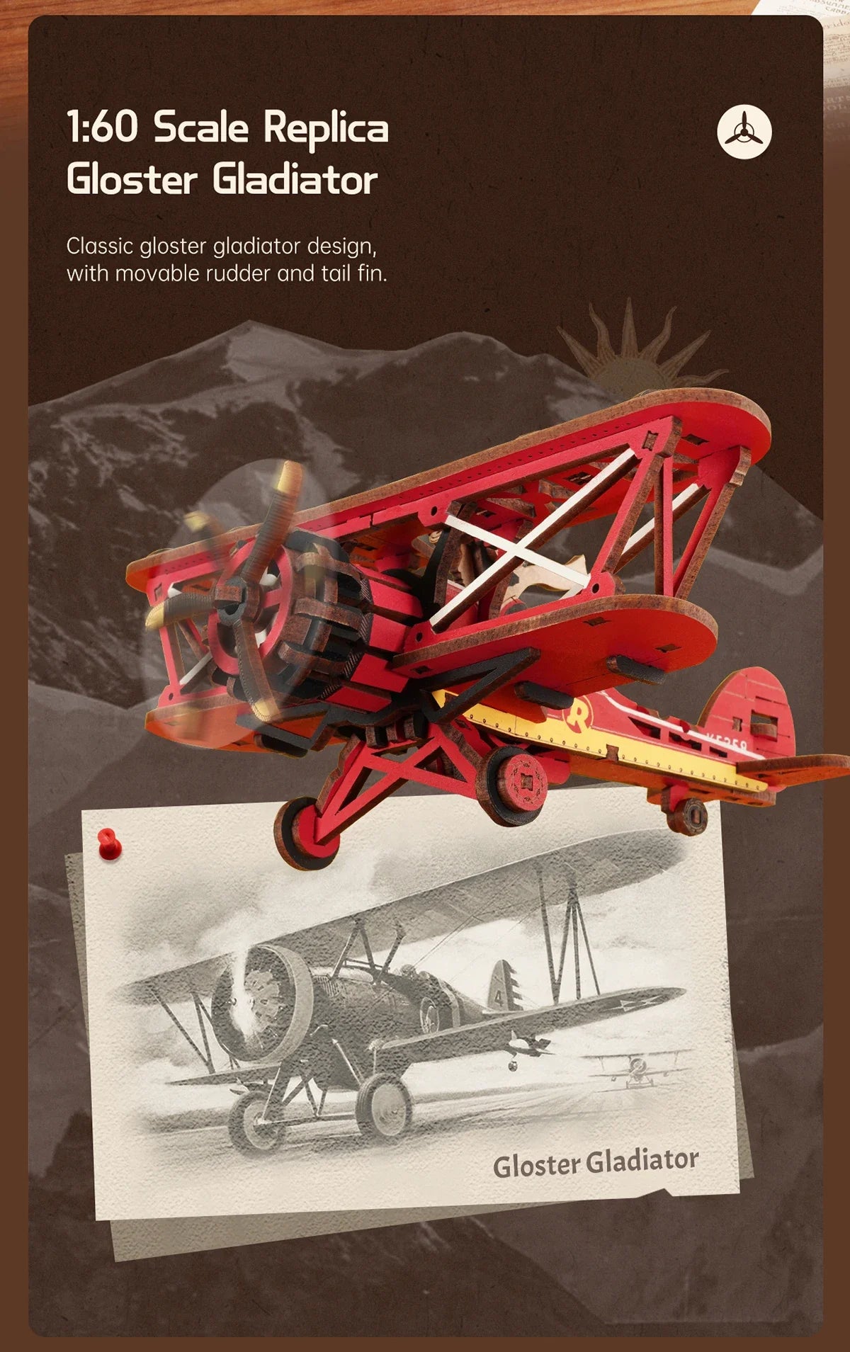 Robotime Rokr 3D Wooden Puzzle Kit – Gravity Swing, Sky Captain & Ocean Fisher Model Building Kit for Teens & Adults