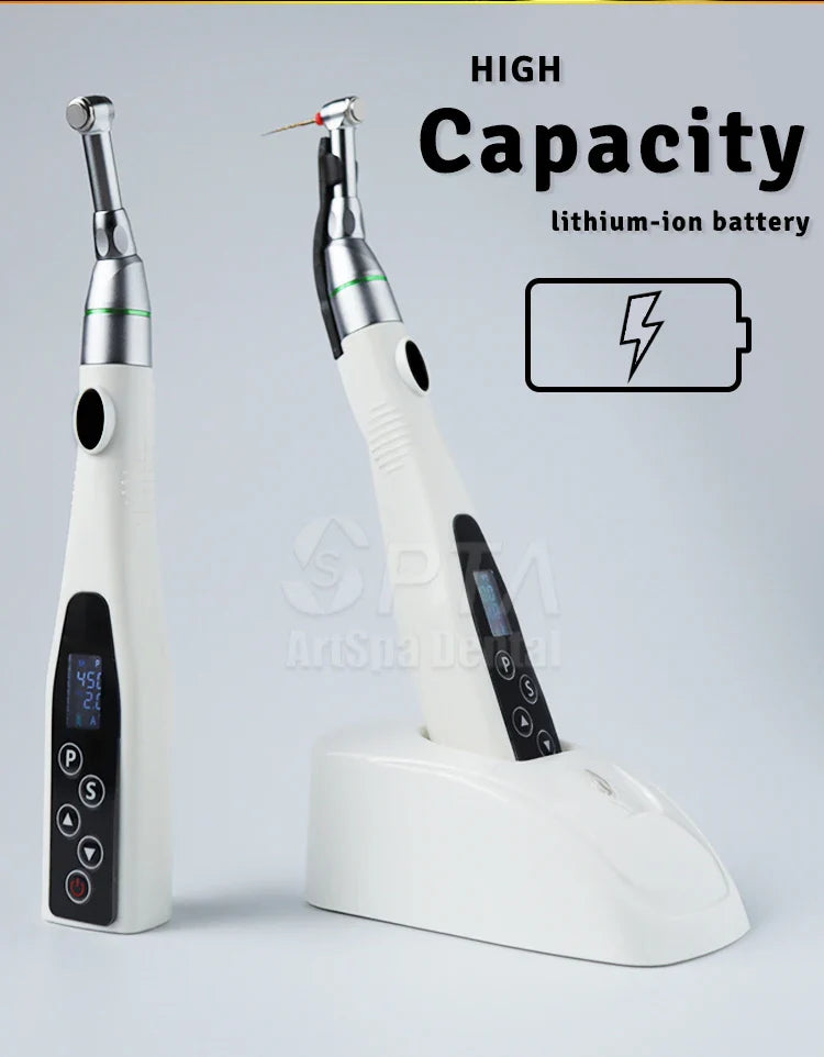 SPTA Cordless Dental Endo Motor – LED 16:1 Contra Angle with Reduction Head for Low-Speed Endodontic Treatment